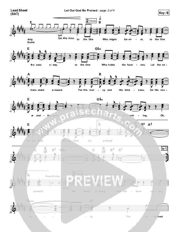 Let Our God Be Praised Lead Sheet (Pocket Full Of Rocks)