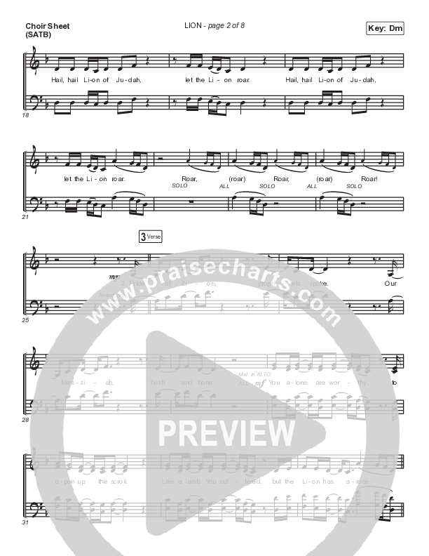 LION Choir Vocals (SATB) (Elevation Worship / Chris Brown / Brandon Lake)