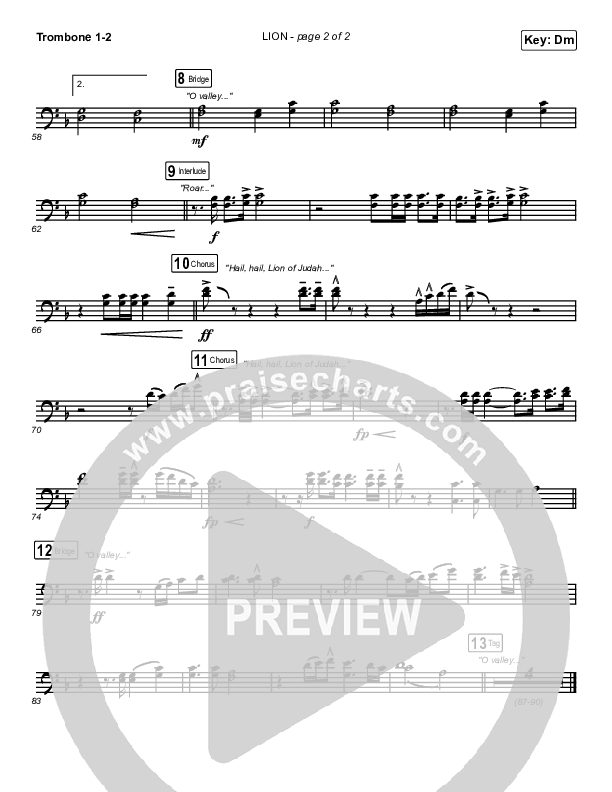 LION Trombone 1/2 (Elevation Worship / Chris Brown / Brandon Lake)