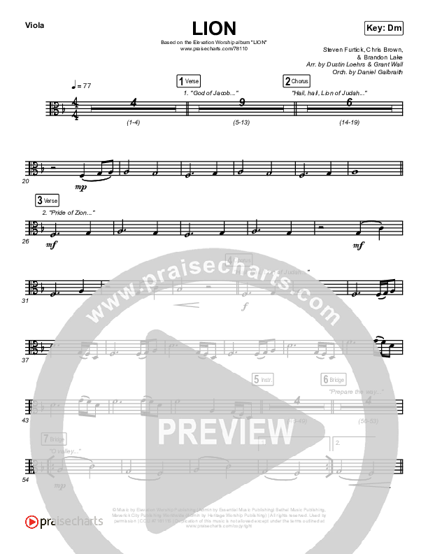 LION Viola (Elevation Worship / Chris Brown / Brandon Lake)