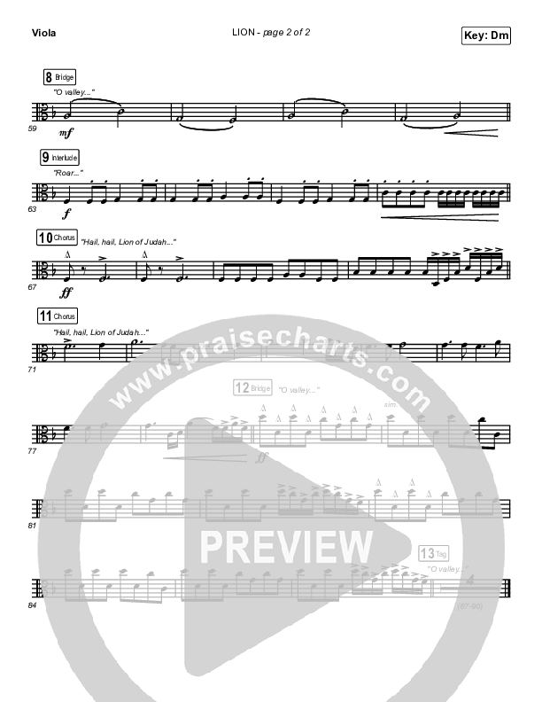 LION Viola (Elevation Worship / Chris Brown / Brandon Lake)