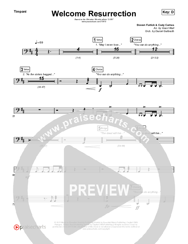 Welcome Resurrection Timpani (Elevation Worship / Chris Brown)