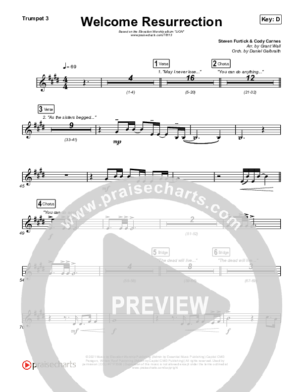 Welcome Resurrection Trumpet 3 (Elevation Worship / Chris Brown)