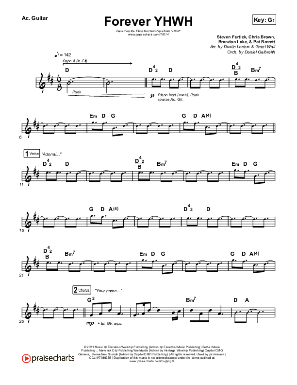 Forever YHWH Acoustic Guitar (Elevation Worship / Tiffany Hudson)