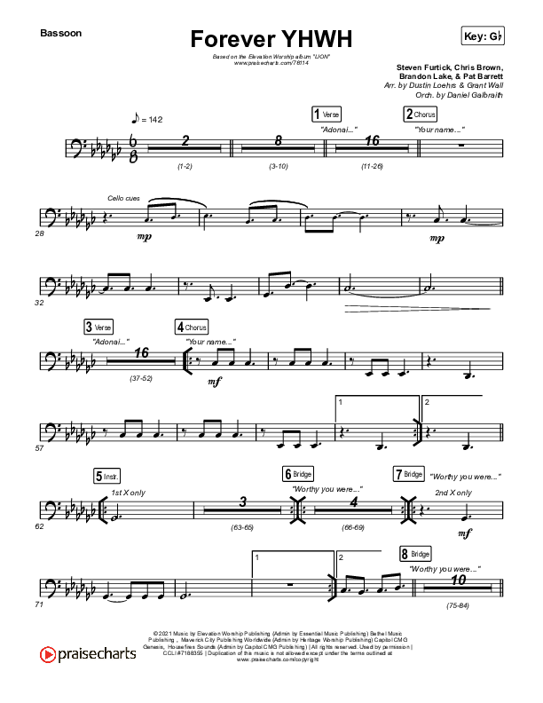 Forever YHWH Bassoon (Elevation Worship / Tiffany Hudson)