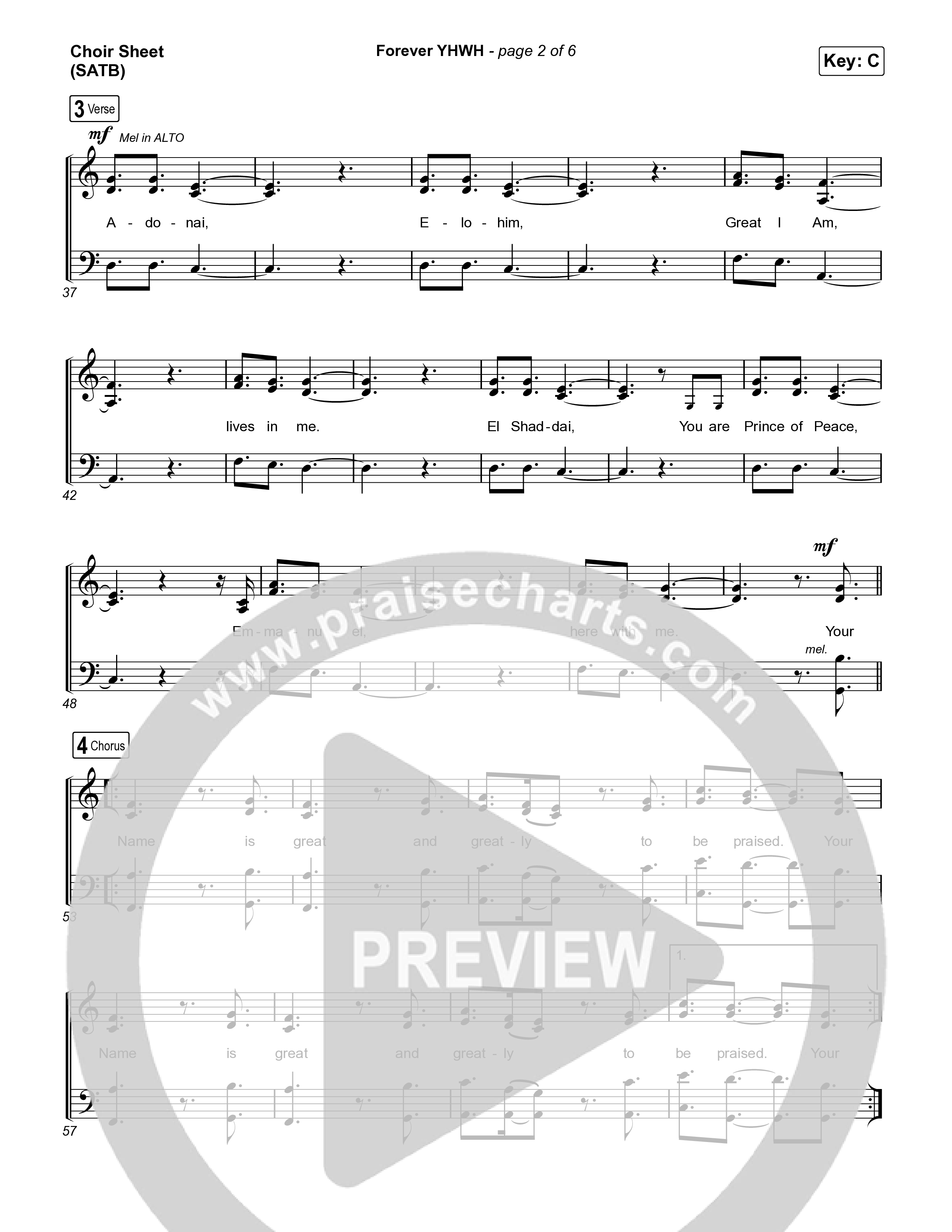 Forever YHWH Choir Vocals (SATB) (Elevation Worship / Tiffany Hudson)