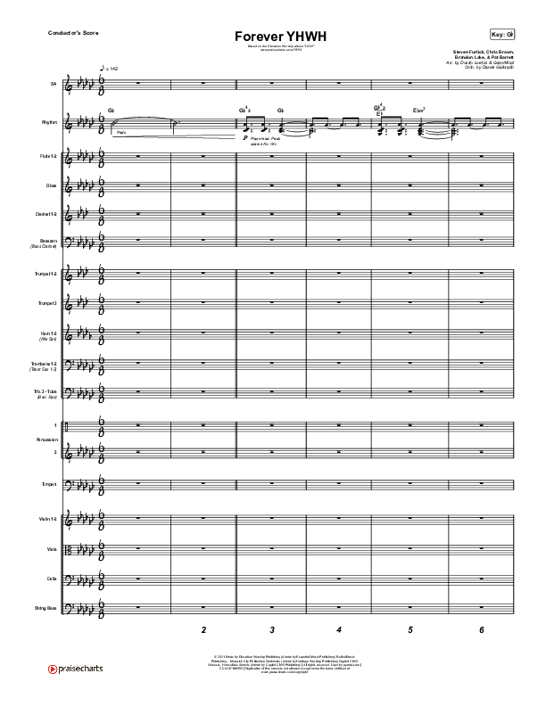 Forever YHWH Conductor's Score (Elevation Worship / Tiffany Hudson)