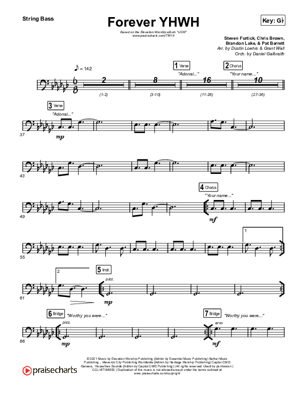 Forever YHWH Double Bass (Elevation Worship / Tiffany Hudson)