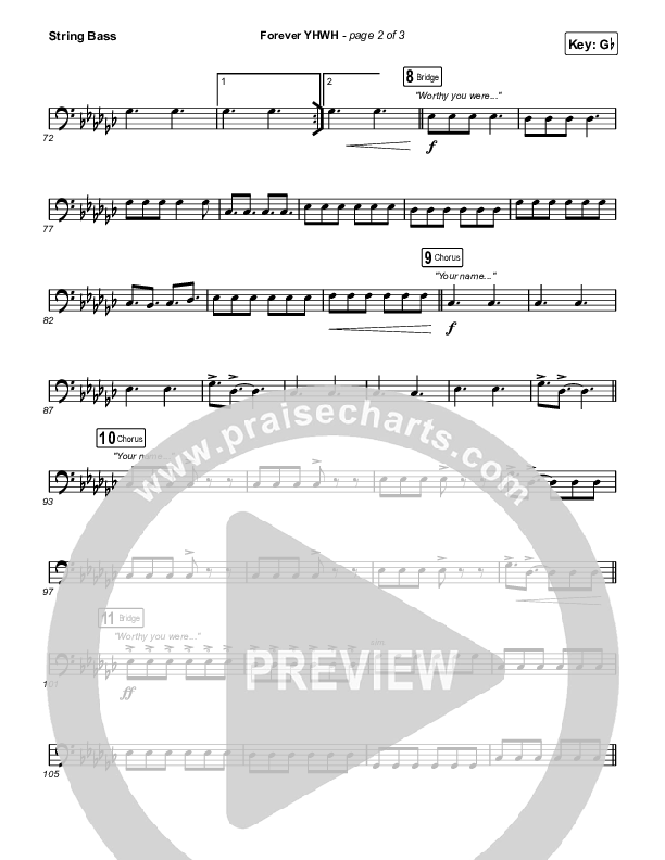 Forever YHWH Double Bass (Elevation Worship / Tiffany Hudson)