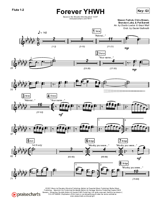 Forever YHWH Flute 1/2 (Elevation Worship / Tiffany Hudson)