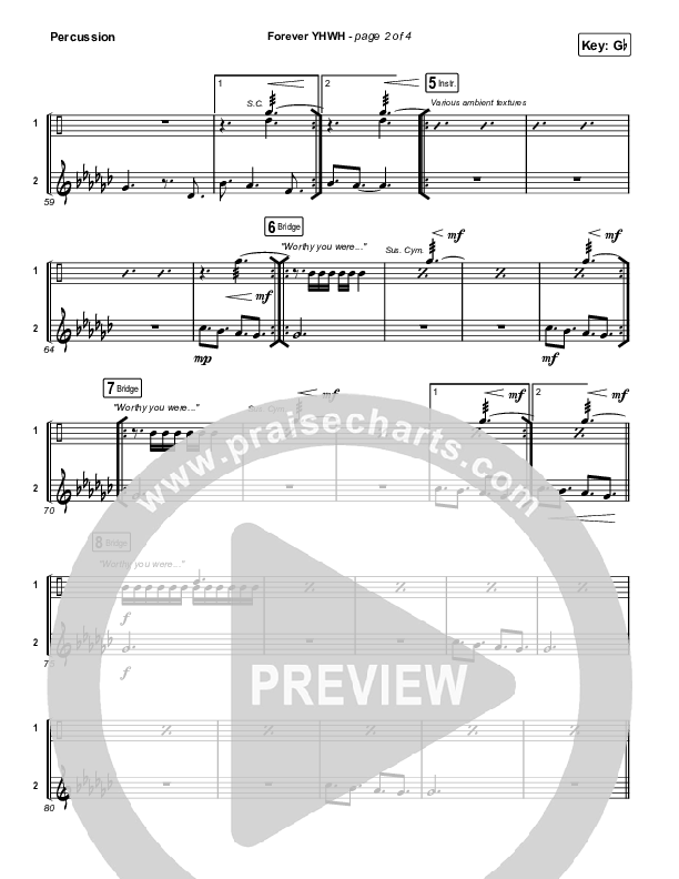 Forever YHWH Percussion (Elevation Worship / Tiffany Hudson)