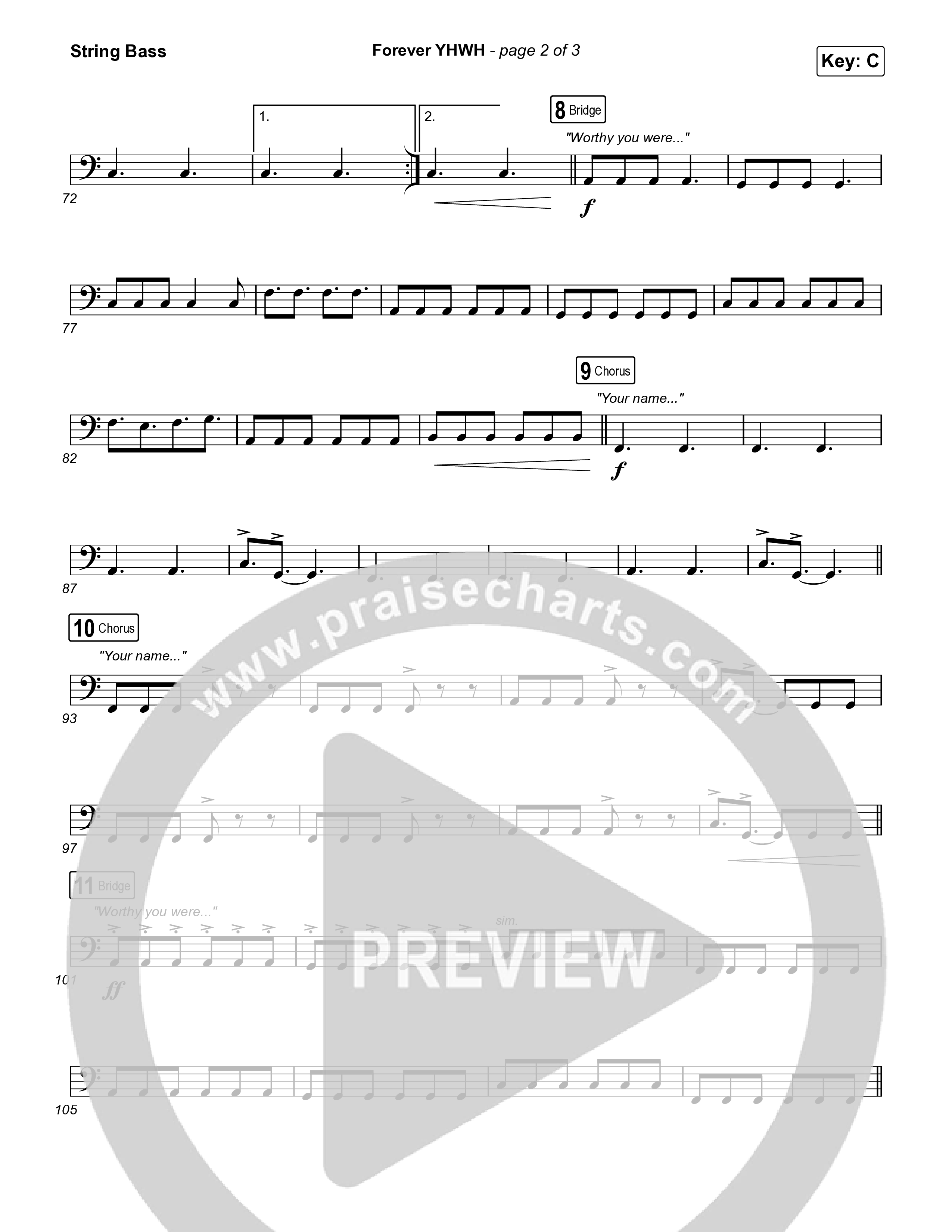 Forever YHWH String Bass (Elevation Worship / Tiffany Hudson)