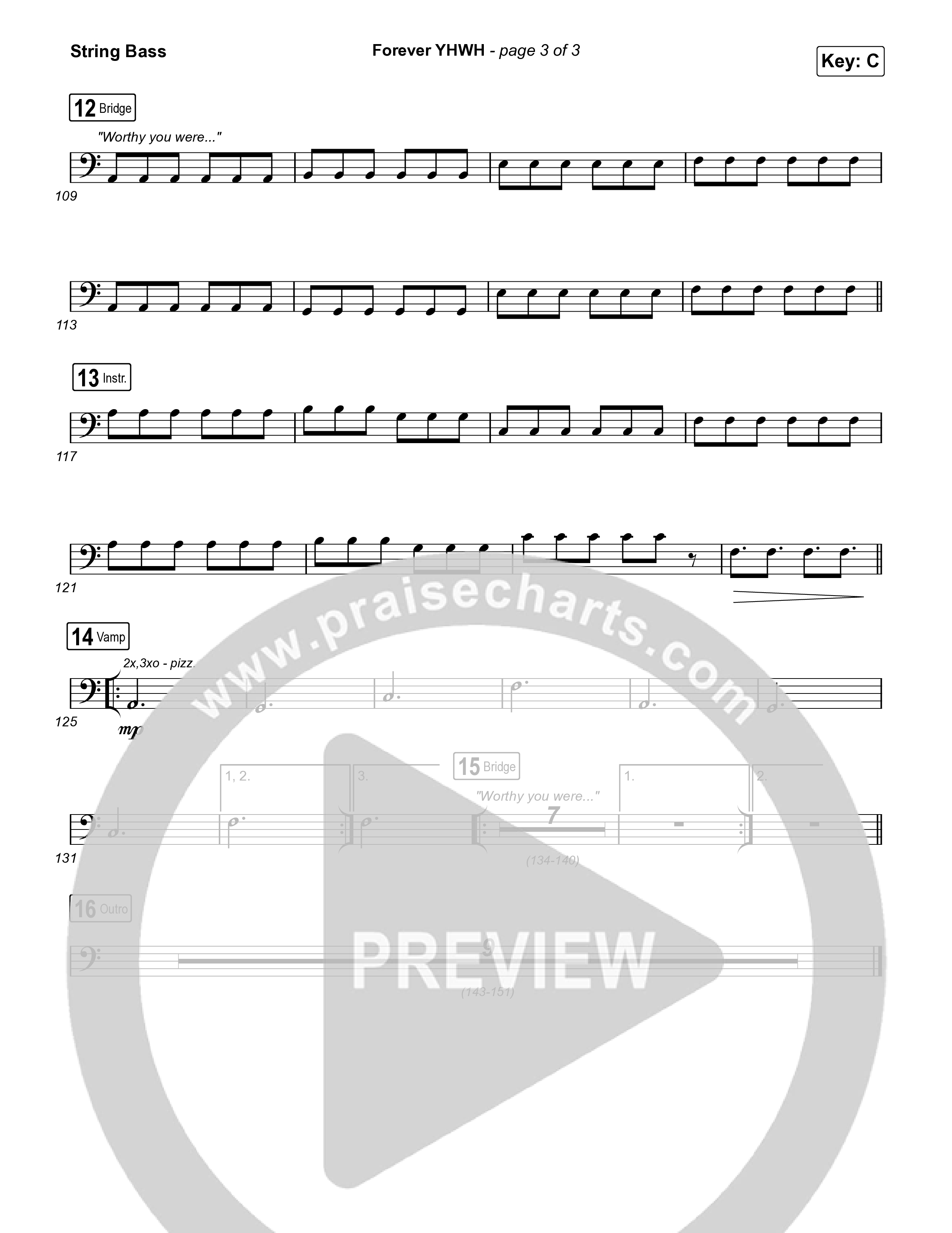 Forever YHWH String Bass (Elevation Worship / Tiffany Hudson)