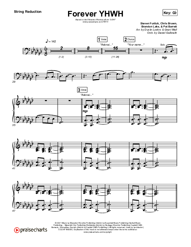 Forever YHWH String Reduction (Elevation Worship / Tiffany Hudson)