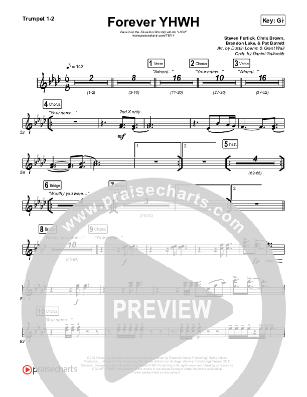 Forever YHWH Trumpet 1,2 (Elevation Worship / Tiffany Hudson)