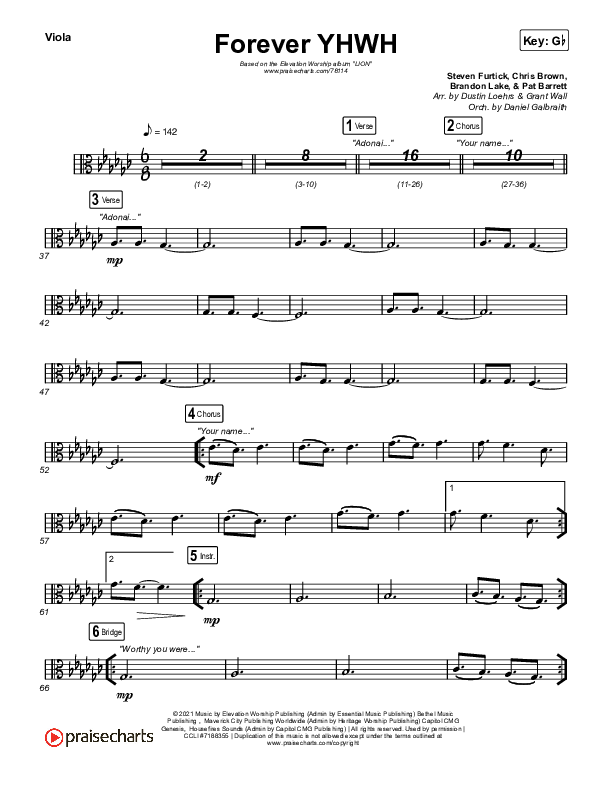 Forever YHWH Viola (Elevation Worship / Tiffany Hudson)