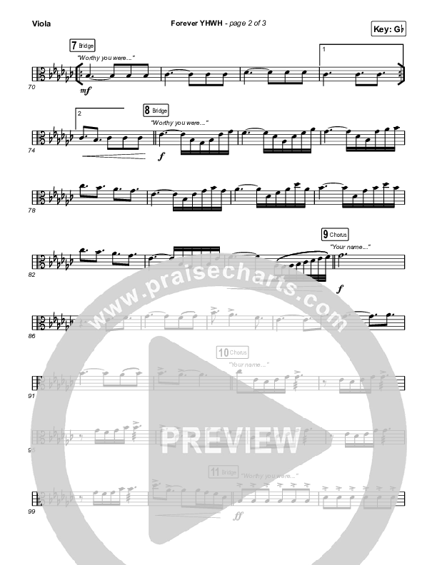 Forever YHWH Viola (Elevation Worship / Tiffany Hudson)