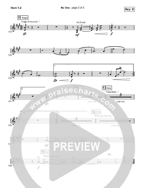 No One Brass Pack (Elevation Worship / Chandler Moore)