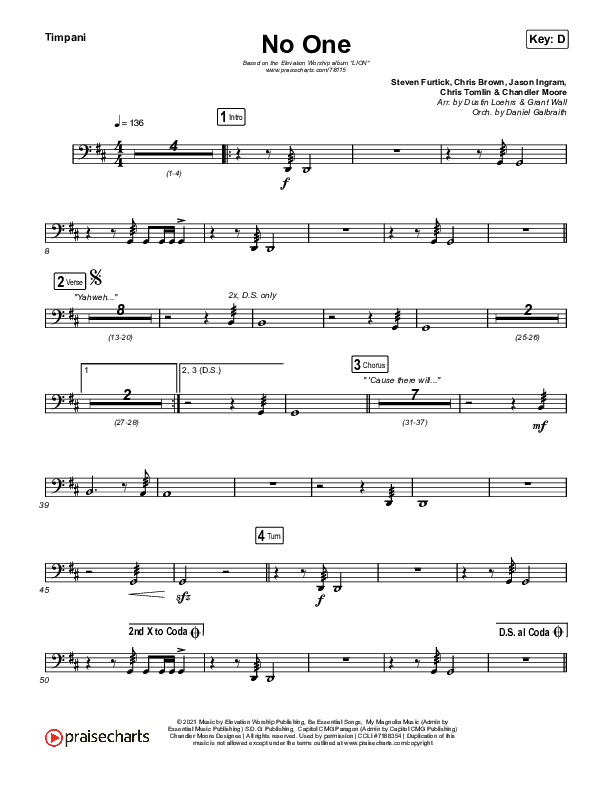 No One Timpani (Elevation Worship / Chandler Moore)