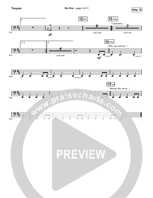 No One Timpani (Elevation Worship / Chandler Moore)