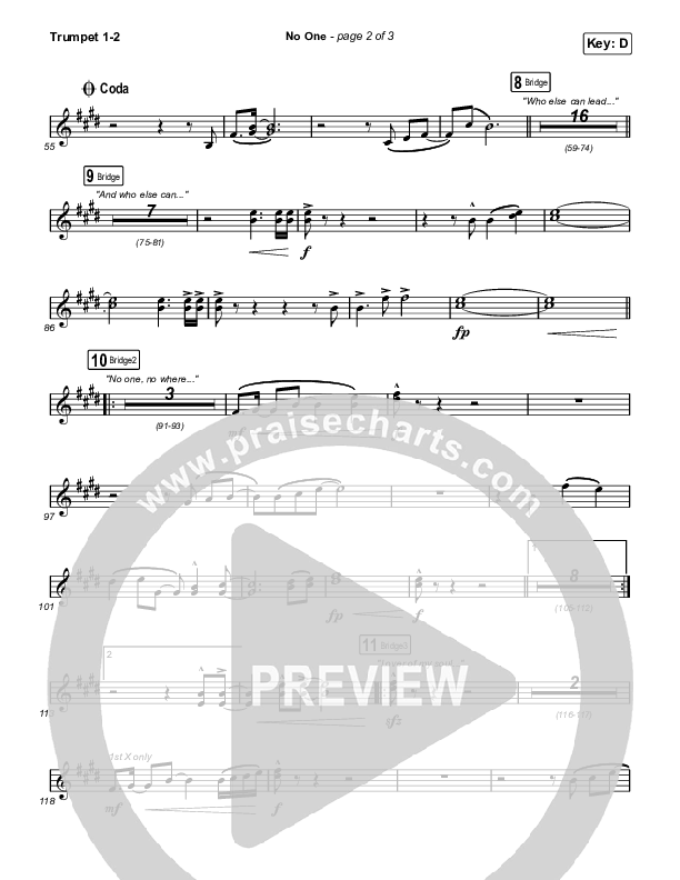 No One Trumpet 1,2 (Elevation Worship / Chandler Moore)