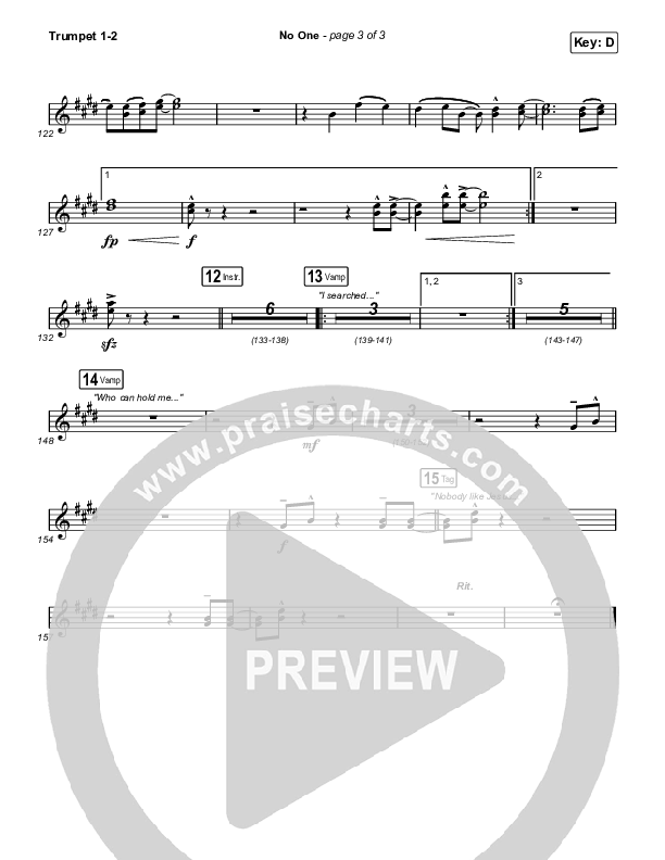 No One Trumpet 1,2 (Elevation Worship / Chandler Moore)