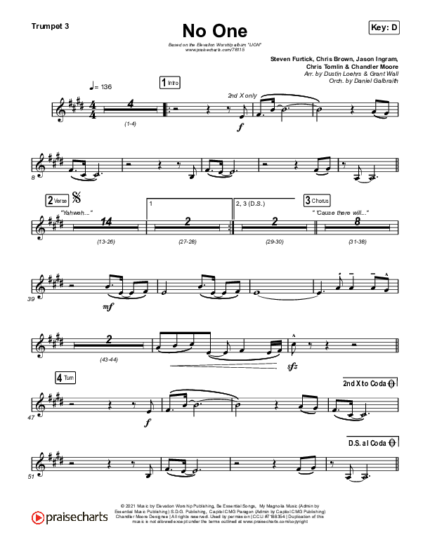 No One Trumpet 3 (Elevation Worship / Chandler Moore)