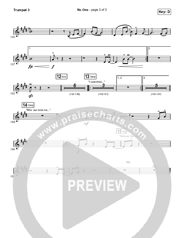 No One Trumpet 3 (Elevation Worship / Chandler Moore)