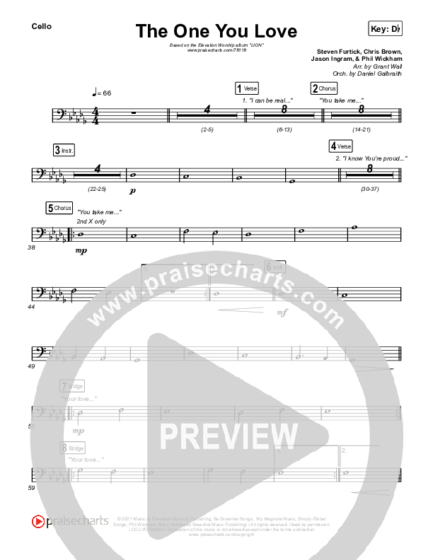 The One You Love Cello (Elevation Worship / Chandler Moore)