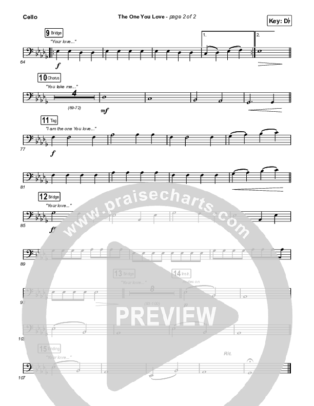 The One You Love Cello (Elevation Worship / Chandler Moore)