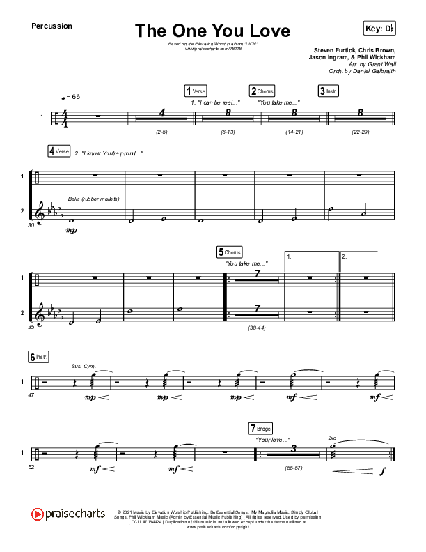 The One You Love Percussion (Elevation Worship / Chandler Moore)