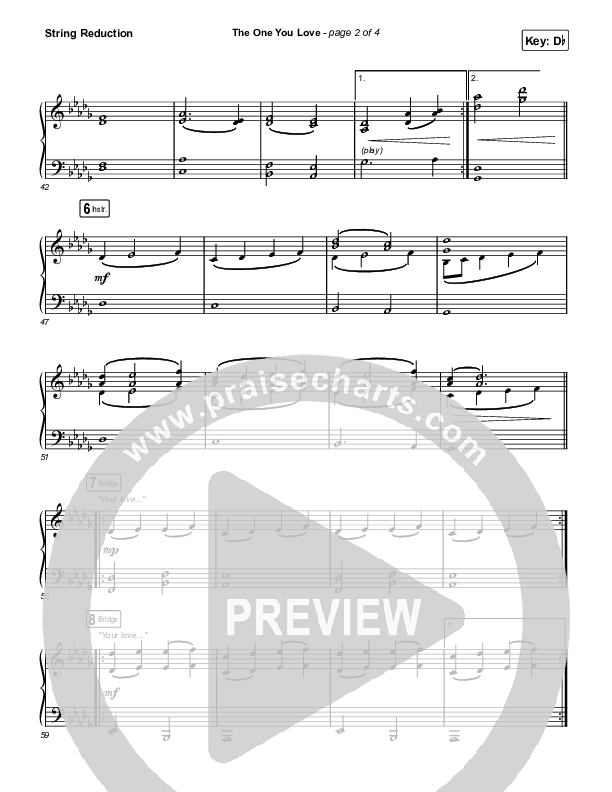 The One You Love String Reduction (Elevation Worship / Chandler Moore)