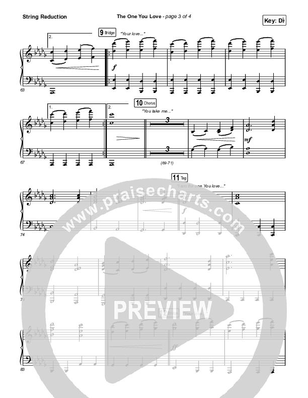 The One You Love String Reduction (Elevation Worship / Chandler Moore)