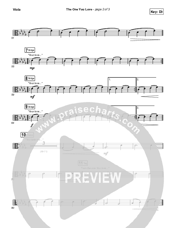 The One You Love Viola (Elevation Worship / Chandler Moore)