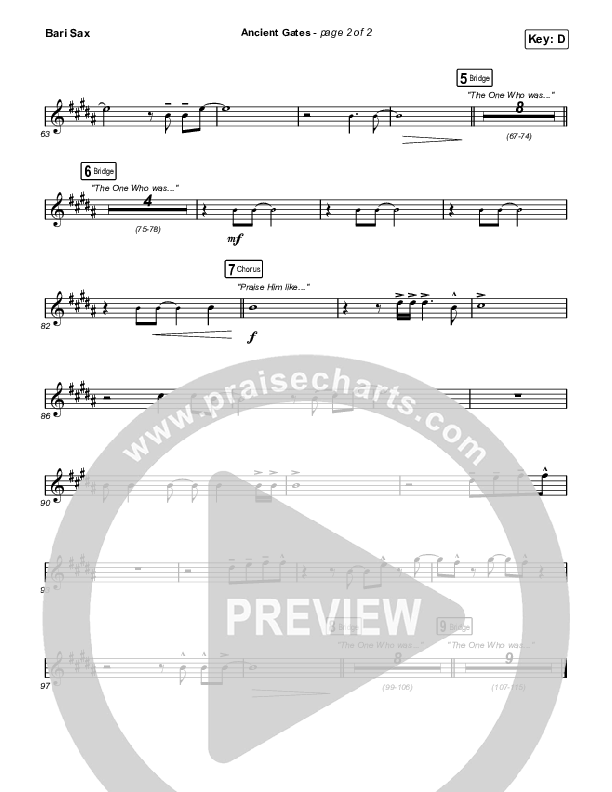 Ancient Gates Bari Sax (Brooke Ligertwood)