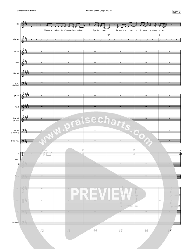 Ancient Gates Conductor's Score (Brooke Ligertwood)
