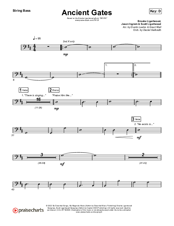 Ancient Gates Double Bass (Brooke Ligertwood)