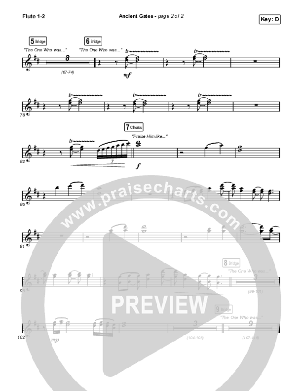 Ancient Gates Flute 1/2 (Brooke Ligertwood)