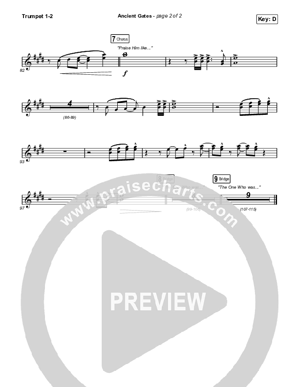 Ancient Gates Trumpet 1,2 (Brooke Ligertwood)