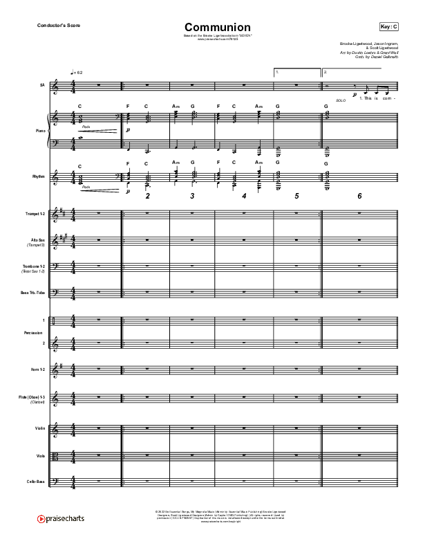 Communion Conductor's Score (Brooke Ligertwood)