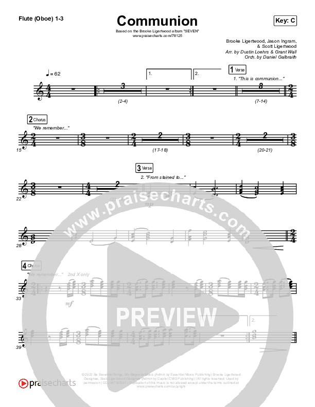 Communion Flute/Oboe 1/2/3 (Brooke Ligertwood)