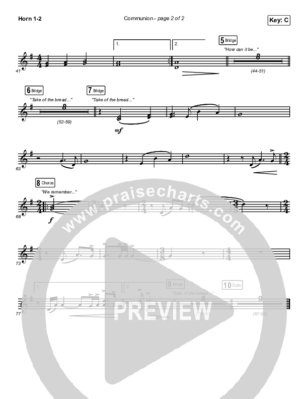 Communion French Horn 1/2 (Brooke Ligertwood)