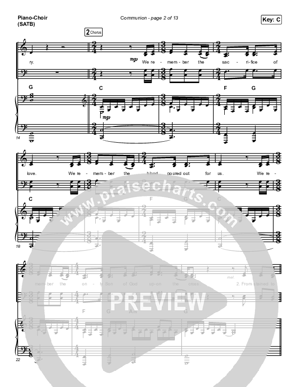 Communion Piano/Vocal (SATB) (Brooke Ligertwood)