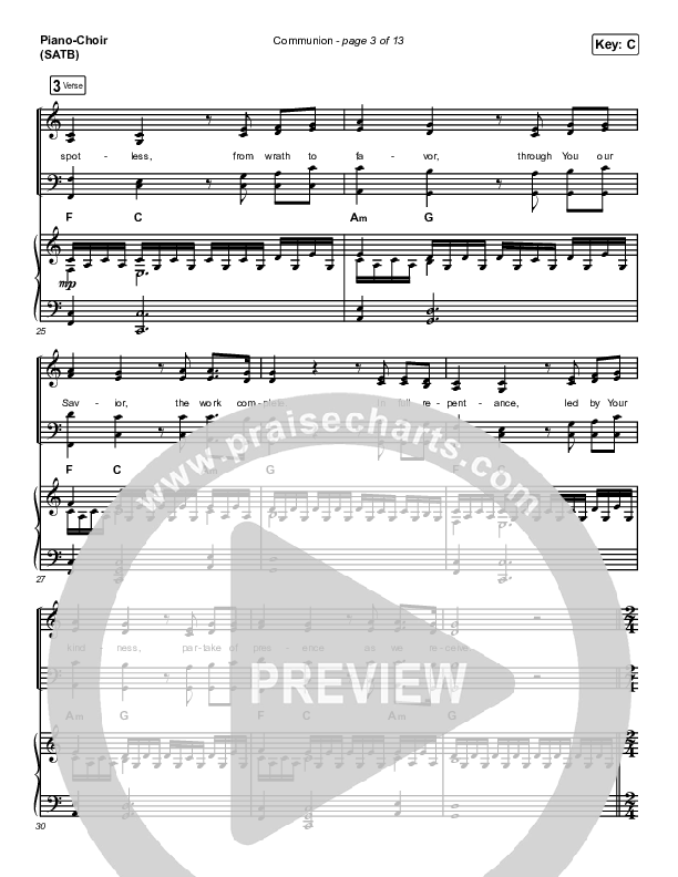 Communion Piano/Vocal (SATB) (Brooke Ligertwood)