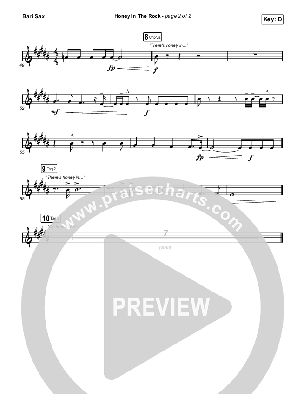 Honey In The Rock Bari Sax (Brooke Ligertwood / Brandon Lake)