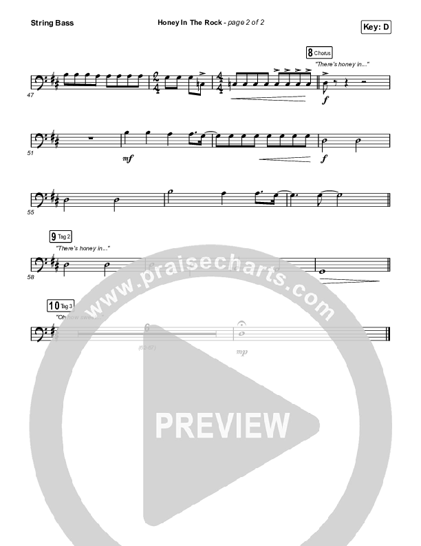 Honey In The Rock Double Bass (Brooke Ligertwood / Brandon Lake)