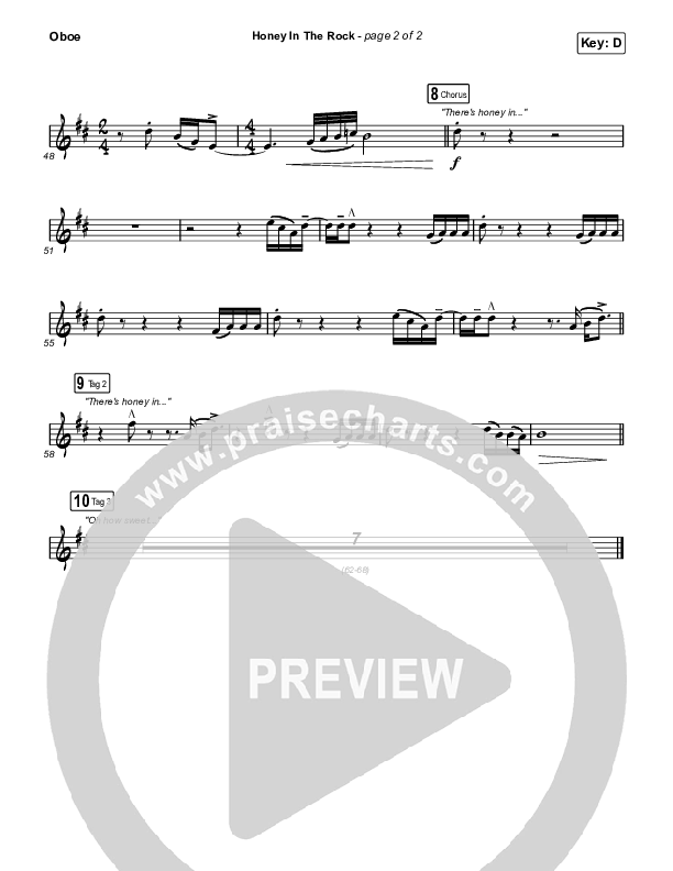 Honey In The Rock Oboe (Brooke Ligertwood / Brandon Lake)