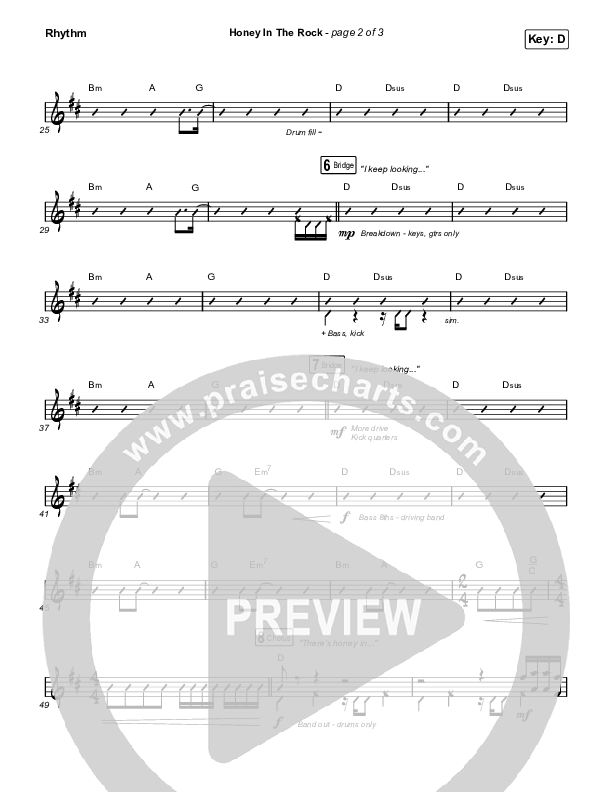 Honey In The Rock Rhythm Pack (Brooke Ligertwood / Brandon Lake)