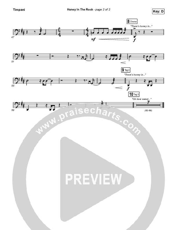 Honey In The Rock Timpani (Brooke Ligertwood / Brandon Lake)