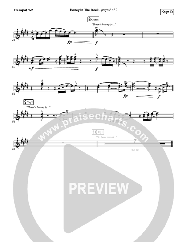 Honey In The Rock Trumpet 1,2 (Brooke Ligertwood / Brandon Lake)